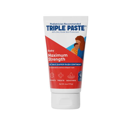 Triple Paste 3X Max Diaper Rash Ointment for Babies, 6 oz