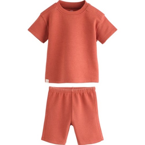 Waffle Knit T-Shirt & Shorts Set, 6-9M