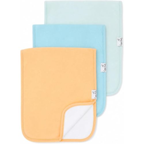 Copper Pearl Premium Baby Burp Cloths - 3-Pack Large Cotton Burp Cloths, Extra Soft Spit Up Rags with 3 Absorbent Layers, Perfect for Baby Boy and Baby Girl Gifts (21" x 10" Size, Bennie Set)