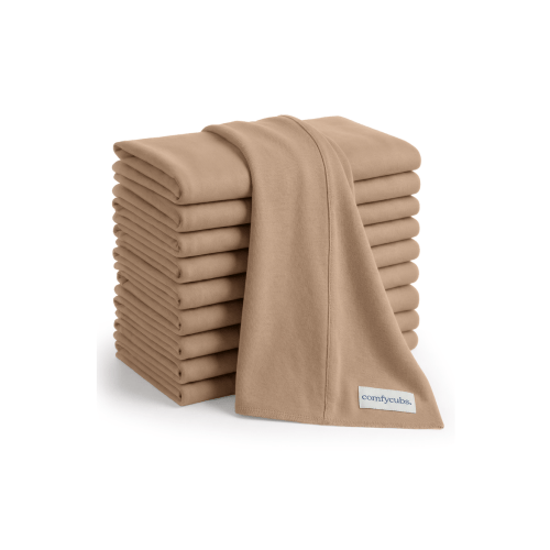 Cotton Burp Cloths - Pack of 10, One Size