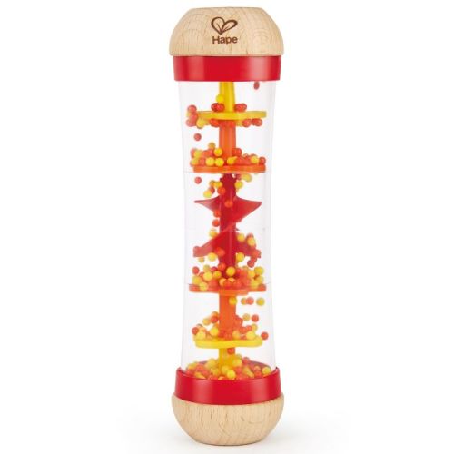 Hape: Beaded Raindrops - Red - Wooden Soothing Sounds Toy, Infant