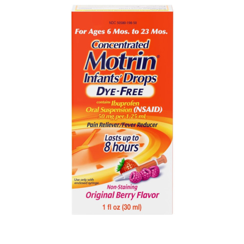Motrin Infants\' Oral Suspension Concentrated Liquid Medicine Drops