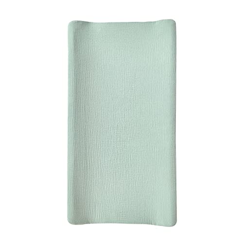 Muslin Changing Pad Cover,Ultra Soft Breathable Diaper Changing Table Cover for Baby Boys Girls,Neutral Fitted Changing Pad Sheets