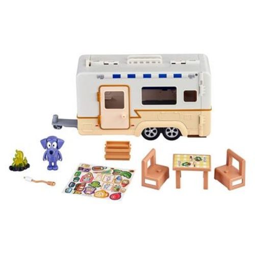 Moose Toys Bluey Caravan Adventure Playset | Includes Jean Luc Figure