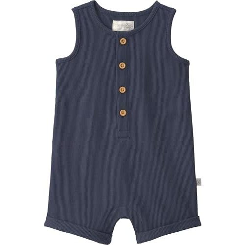 little planet by carter's unisex-baby Waffle Knit Button-Front Jumpsuit made with Organic Cotton