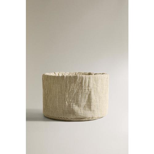 ROUND STRIPED MUSLIN BABY ORGANIZER