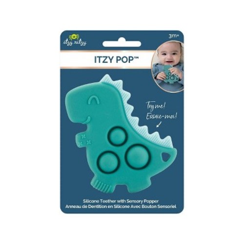 Itzy Ritzy Pop Teethers, Color: Dino Teal