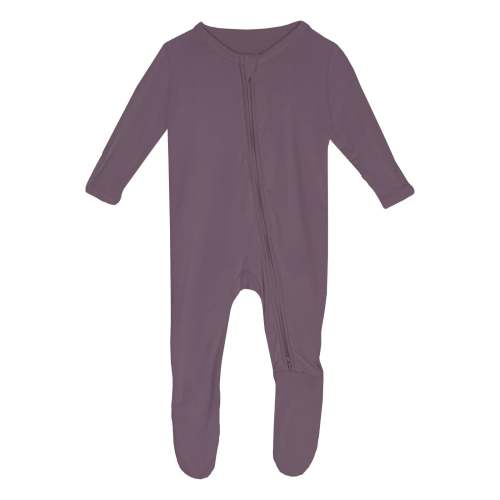 Footie with 2 Way Zipper in Fig