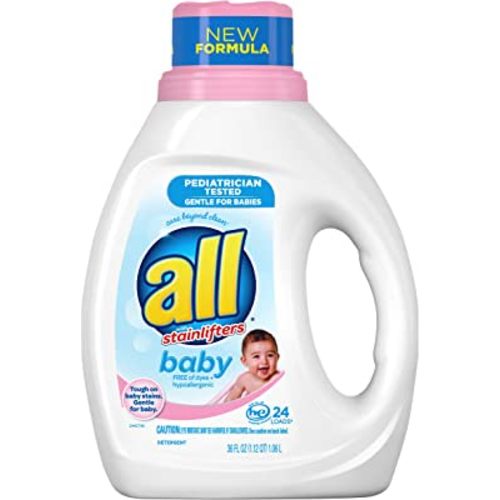 All Liquid Laundry Detergent, Gentle for Baby, 24 Loads, 36 fl oz