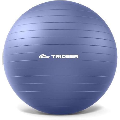 Trideer Exercise Ball, Stability Yoga Ball for Physical Therapy, Active Sitting, Pregnancy & Birth Labor Prep, Core Strength, Balance Training, Posture Improvement and Daily Stretching, 55/65/75cm