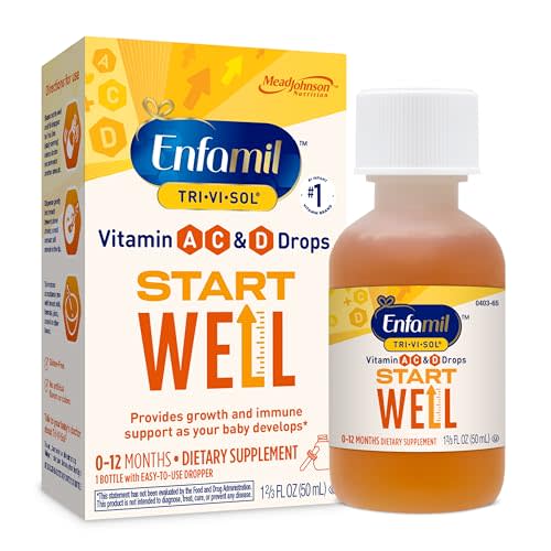 Enfamil Tri-Vi-Sol Infant Multivitamin Drops, Supports Growth & Immune Health for Babies, 50mL Bottle​