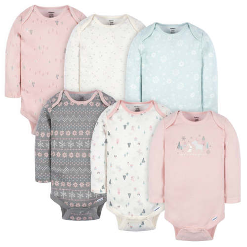 6-Pack Baby Girls Home Onesies® Bodysuits – Gerber Childrenswear