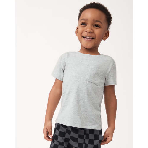 Light Heather Gray Relaxed Pocket Tee – Little Sleepies