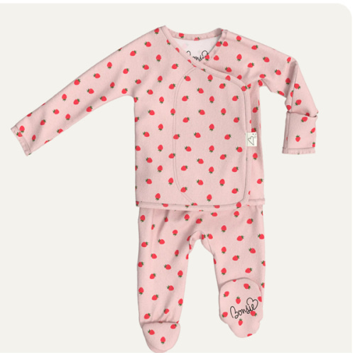 Footie - Strawberries – Bonsie Skin to Skin Babywear