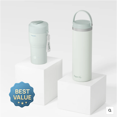 Papablic On-the-Go Feeding Kit: Portable Milk Cooler and Warmer