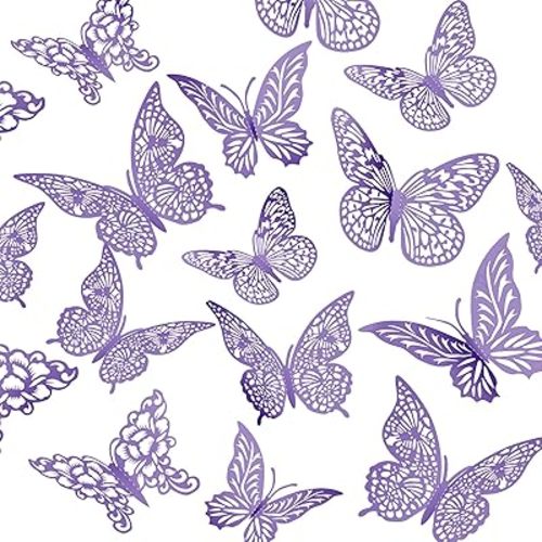 3D Butterfly Wall Decor 3 Sizes 4 Styles Butterfly Party Decorations