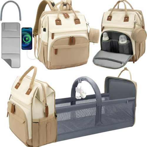 Large Diaper Bag Backpack - Khaki