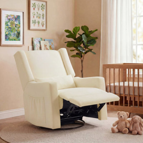 Latitude Run® Tucker Upholstered Glider Recliner Rocking Chair Swivel for Nursery & Living Room & Reviews | Wayfair