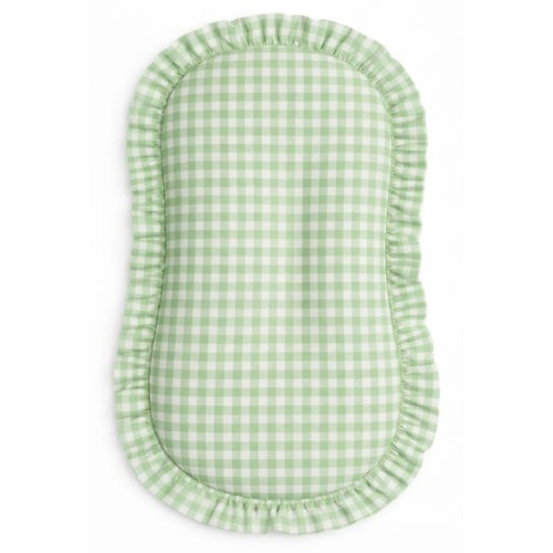 Green Gingham Ruffle Baby Lounger Cover