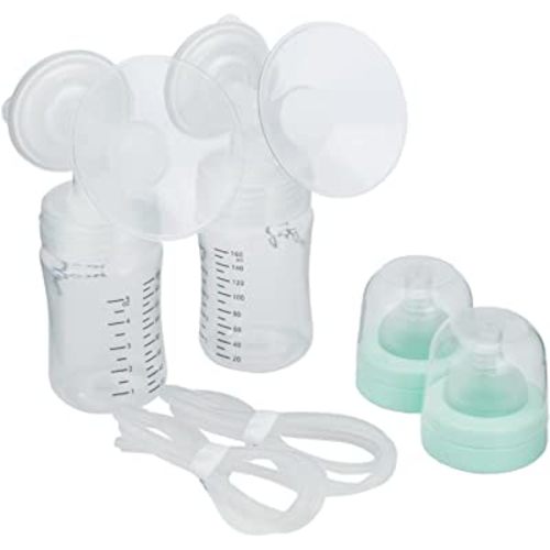 Motif Medical Luna Double Breast Pump Replacement Parts - Breast Pump Parts W/Bottles, Nipples, Tubing, Valves, Breast Shields (24mm), Diaphragms, Connectors & More - Safe Easy-to-Use Breast Pump Kit