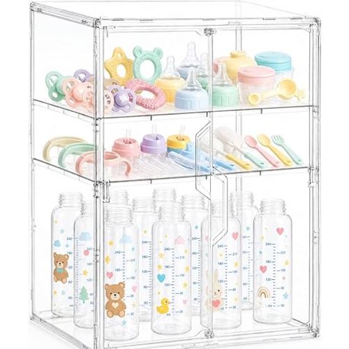 Baby Bottle Storage Organizer for Countertop Cabinet