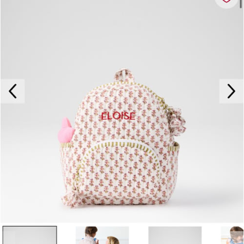 Block Print Quilted Backpack