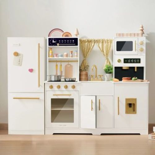 Tiny Land® Play Kitchen Accessories – Play Kitchen Fridge: Premium Kitchen & Fridge Set