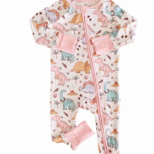 Dolly's Dinos Convertible Zip Romper | Caden Lane