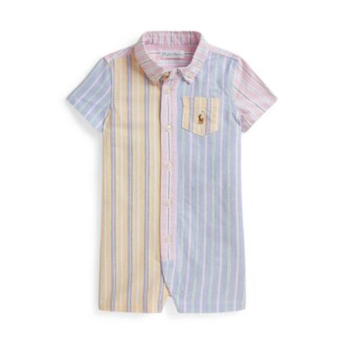 Baby Boys Cotton Oxford Fun Shortall