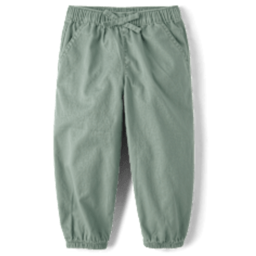 Baby And Toddler Girls Baggy Pull On Jogger Pants - GREEN | The Children's Place