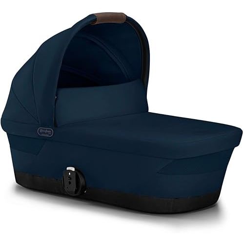 Cybex eGazelle/Gazelle S Cot Baby Bassinet - Easy-Carry Ergonomic Handle, Sun Canopy & Spacious, Cozy Interior, Compatible Gazelle S Stroller, Ocean Blue