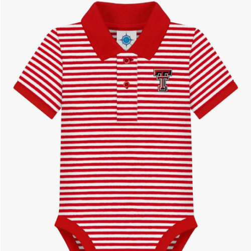 Texas Tech Striped Polo Bodysuit