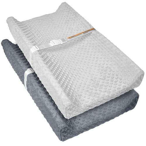 Waterproof Baby Changing Pad, Non-Slip Wipeable Diaper Changing Mat with Safety Strap 32x16 Inch Infant Diaper Change Pad Suitable for Dresser & Table
