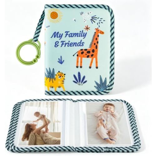 Boczif Baby Photo Album, Baby Memory Book Holds 4X6" Pictures(Blue)
