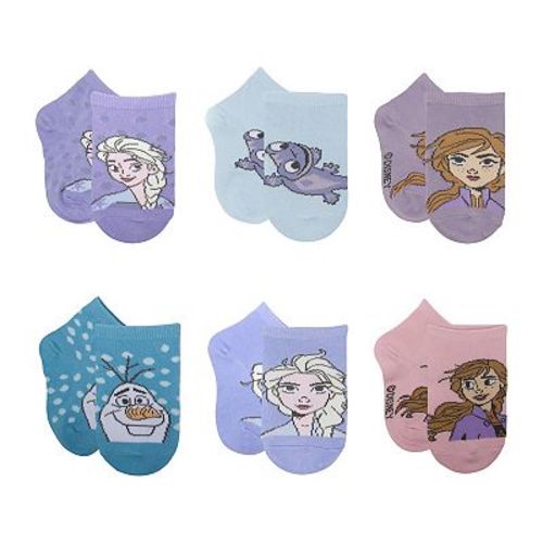 Disney's Frozen 2 Toddler Girl 6-Pack True Friendship Quarter Cut Socks