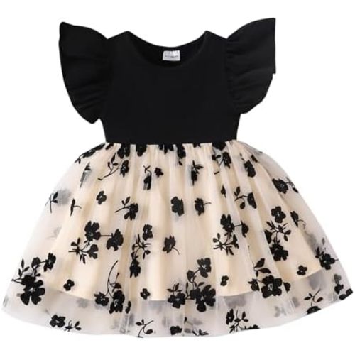 Baby Girl Butterfly Dress Tutu Ruffle Sleeveless Dresses Photograph Party Outfits Birthday Gift
