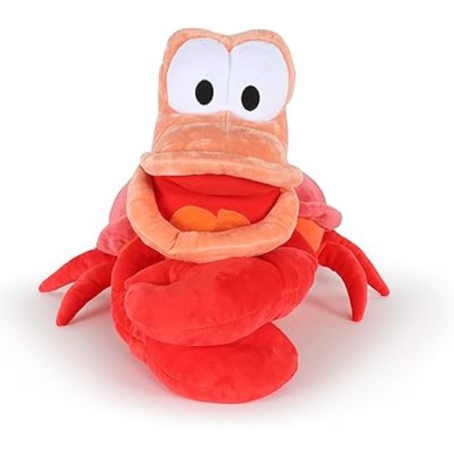 Jay Franco Disney Plush Pillow Buddy - Soft Plushie Stuffed Pillow 19 Inches, Red - Sebastian