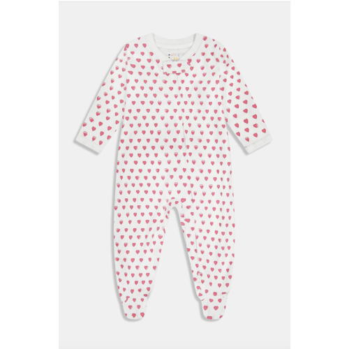 Infant Hearts Zipper Footie