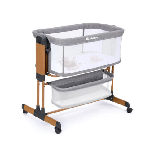 Amazon.com: Ezebaby 3-in-1 Baby Bassinet, Rocking Baby Bassinets Bedside Sleeper, Adjustable Portable Crib for Newborn Infant with Wheels Storage Basket and Mesh Sides : Baby