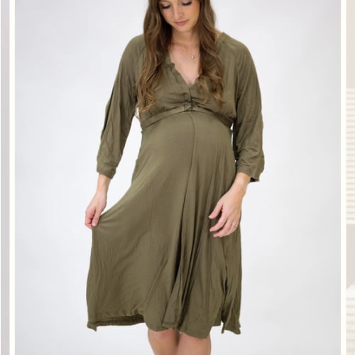 Amelia Labor & Postpartum Gown in Sage – Lila