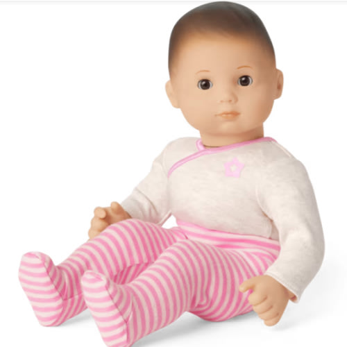 Bitty Baby® Doll #2 with brown hair in Pretty Pink