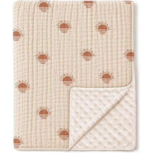 Konssy Soft Muslin Baby Blanket for Unisex Boys & Girls, 30 x 40 Inch