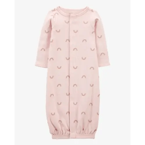 Baby Girl Preemie Rainbow Cotton Sleeper Gown | Carter's