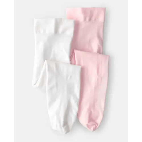 Baby Girl 2-Pack Tights - Pink/White | Carter's