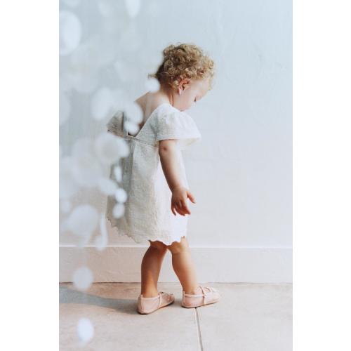 EMBROIDERED FLORAL DRESS - White | ZARA United States