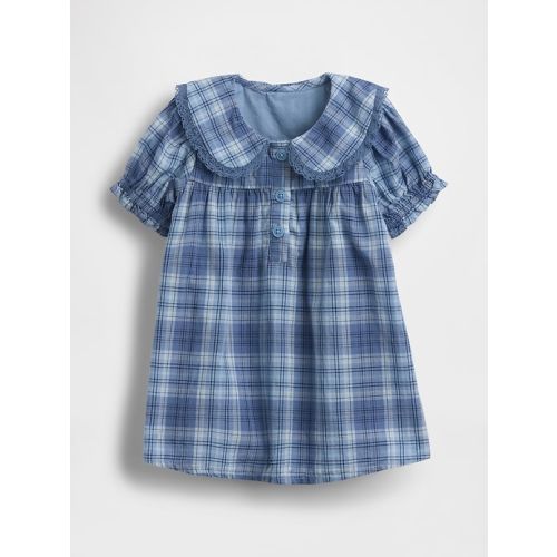 Baby Plaid Ruffle Collar Dress