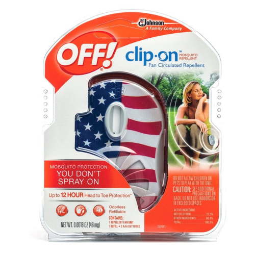 OFF! Clip-On Mosquito Repellent Fan, American Flag Design
