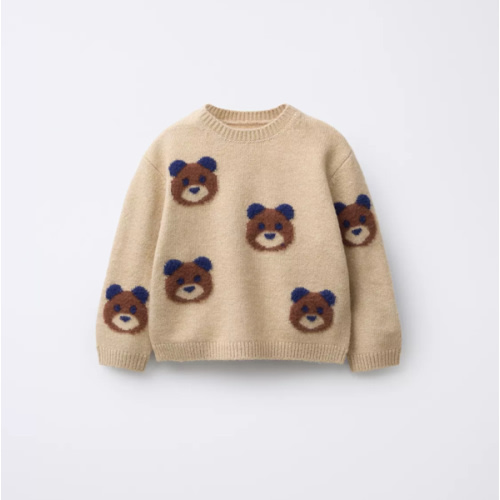 TEDDY BEAR KNIT SWEATER - taupe brown | ZARA United States