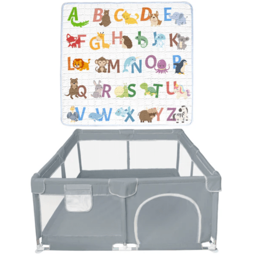 PRIMLECT Foam Play Mat & Baby Playpen
Baby's Favorite Play Center: The baby playpen, with dimensions of 74 * 50 * 27 inches,provides enough height for toddlers to stand and walk,helping babies explore the world. The play pen is generously spacious, can ac