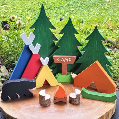 Camping Decor, Wedding Table Decorations, Camping Tiered Tray, Summer Camp Decor, Cabin Decor, Fishing Nursery, Camping Nursery, Shelf Decor